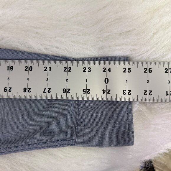 Untuckit Mens X-Large Gray Blue Button-Down Shirt  100% Cotton Long Sleeve - Picture 9 of 13